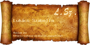 Lukács Szabella névjegykártya